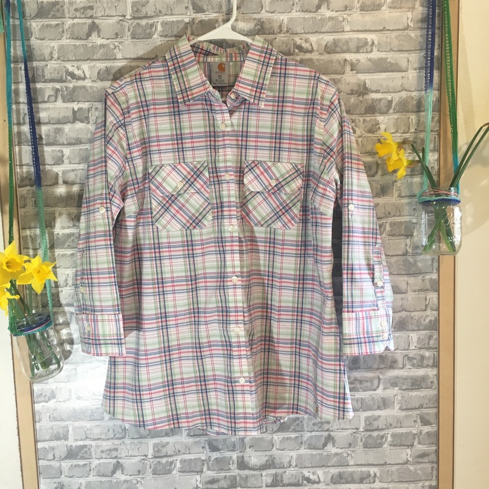 Carhartt  3/4 sleeve button up size XXL.